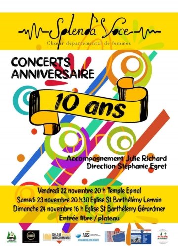 Concerts anniversaire 10 ans